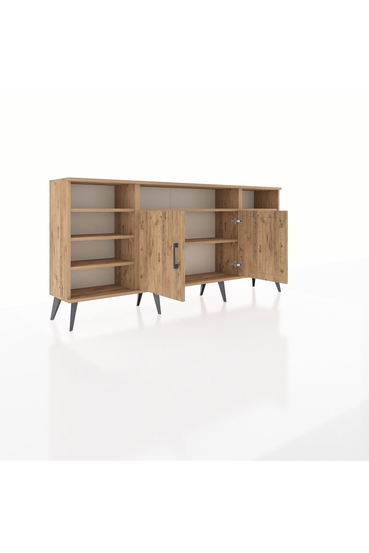Arges Konsol 8 Raflı 2 Kapaklı 176x30x83 - S148M042V21A