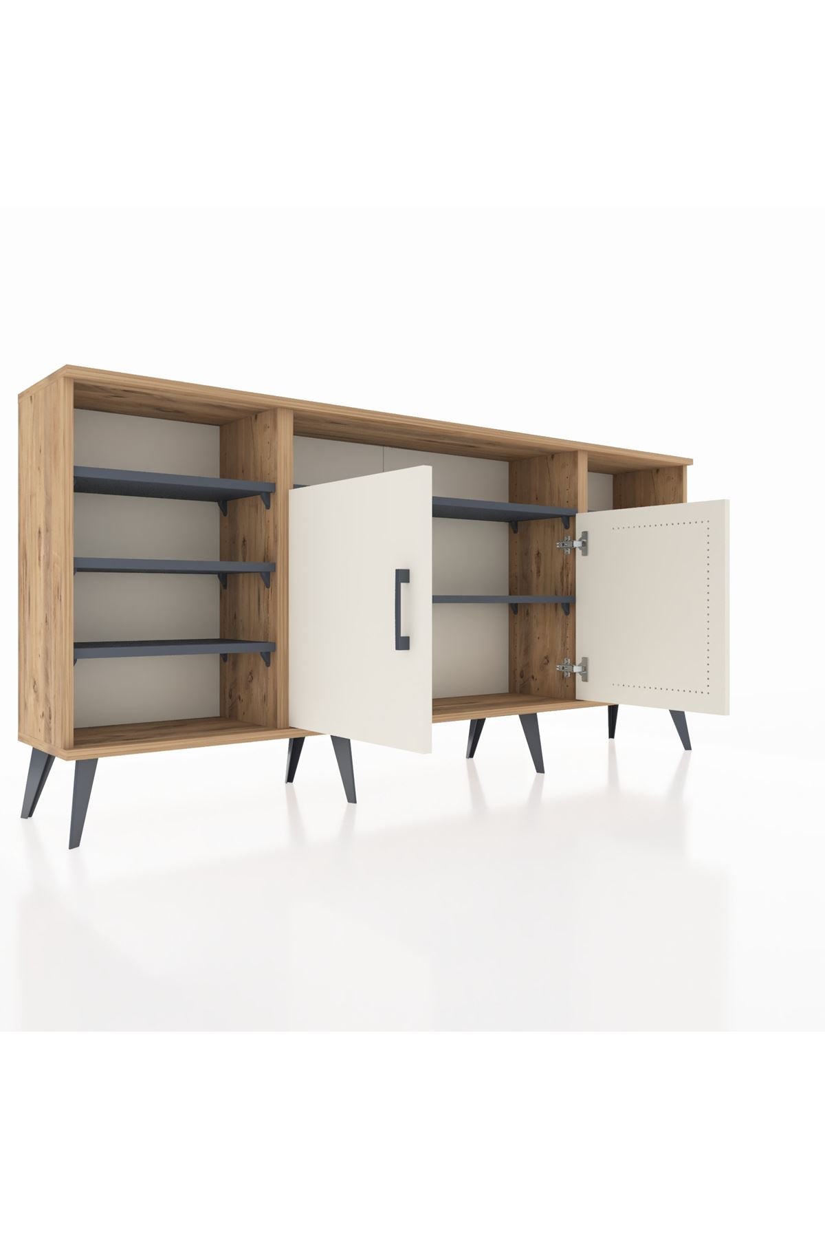Arges Konsol 8 Raflı 2 Kapaklı 176x30x83 - S148M042V23A