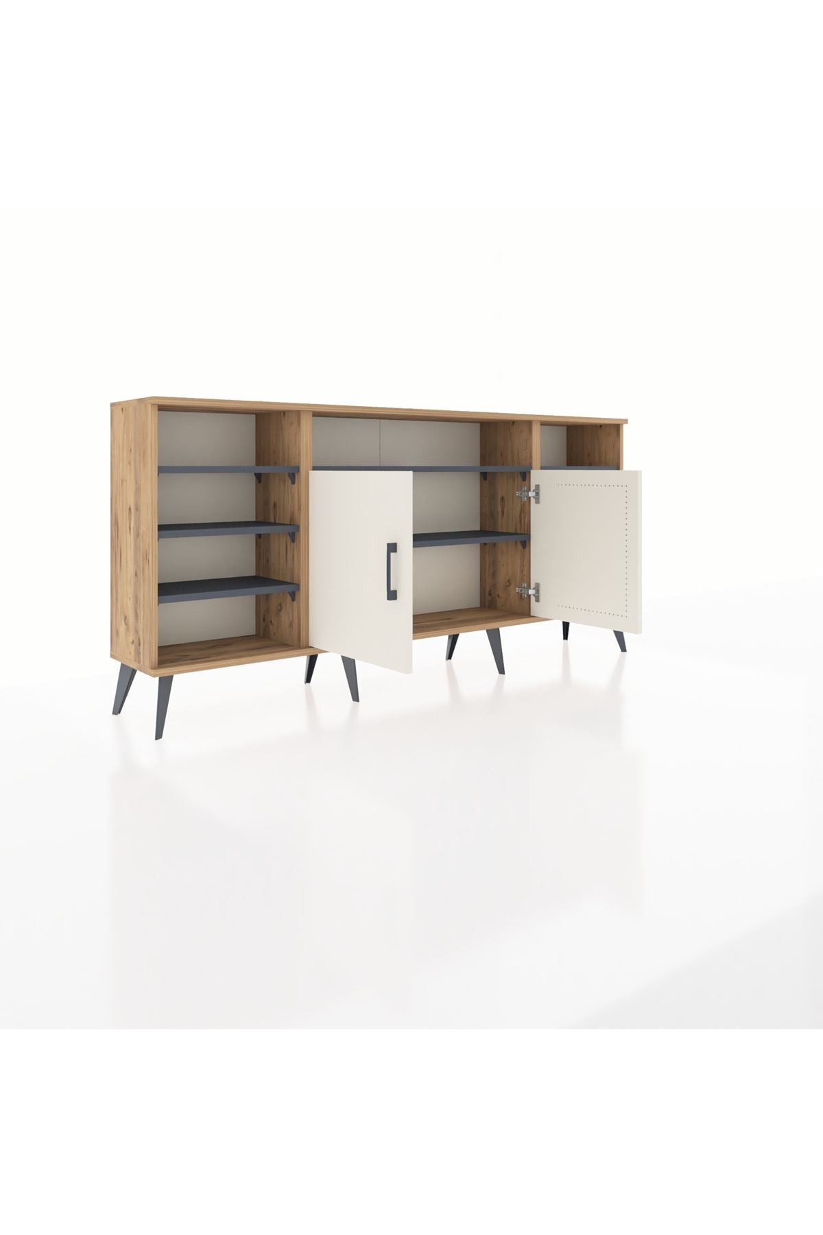 Arges Konsol 8 Raflı 2 Kapaklı 176x30x83 - S148M042V23A