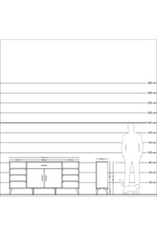 Arges Konsol 7 Raflı Tek Çekmeceli 2 Kapaklı 176x30x83 - S148M043V14A