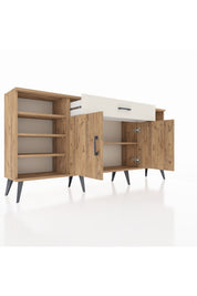 Arges Konsol 7 Raflı Tek Çekmeceli 2 Kapaklı 176x30x83 - S148M043V19A