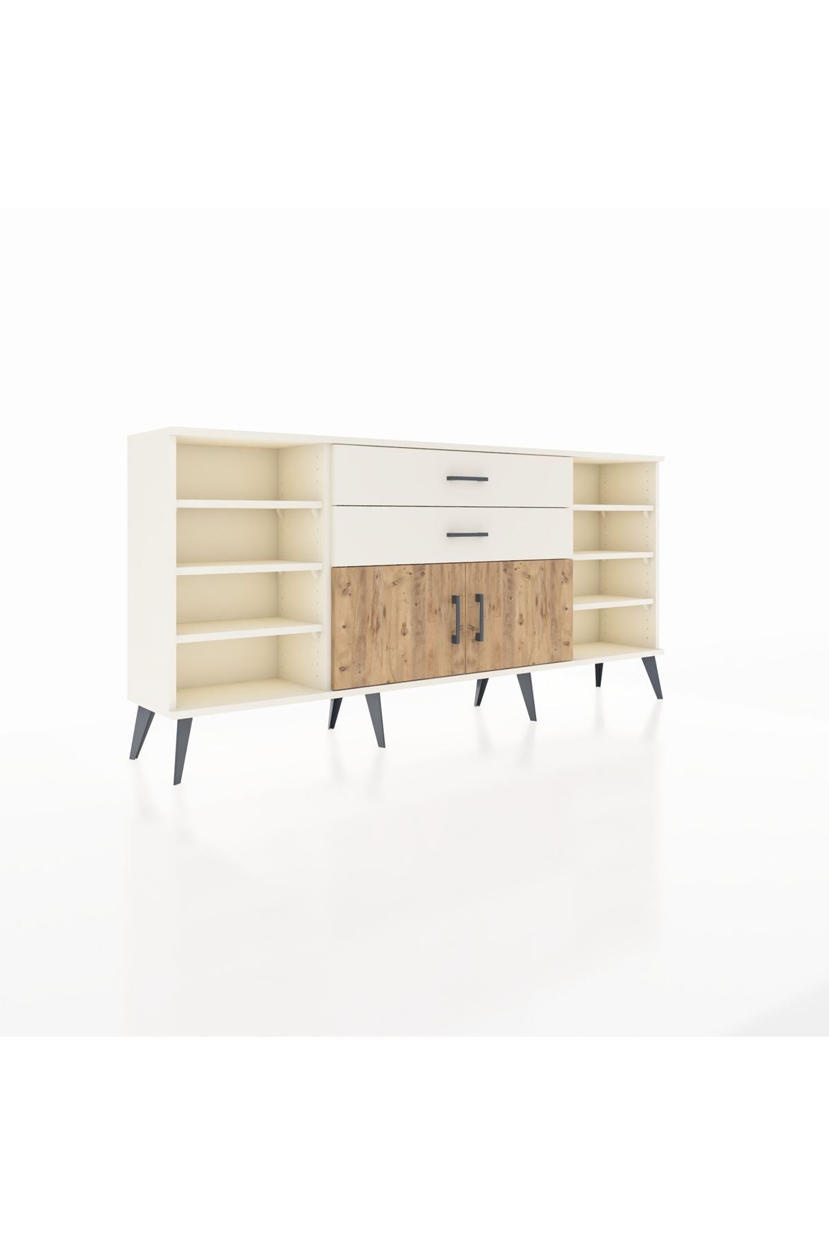 Arges Konsol 7 Raflı 2 Çekmeceli 2 Kapaklı 176x30x83 - S148M044V01A