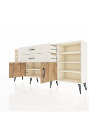 Arges Konsol 7 Raflı 2 Çekmeceli 2 Kapaklı 176x30x83 - S148M044V01A