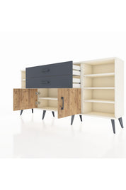 Arges Konsol 7 Raflı 2 Çekmeceli 2 Kapaklı 176x30x83 - S148M044V02A