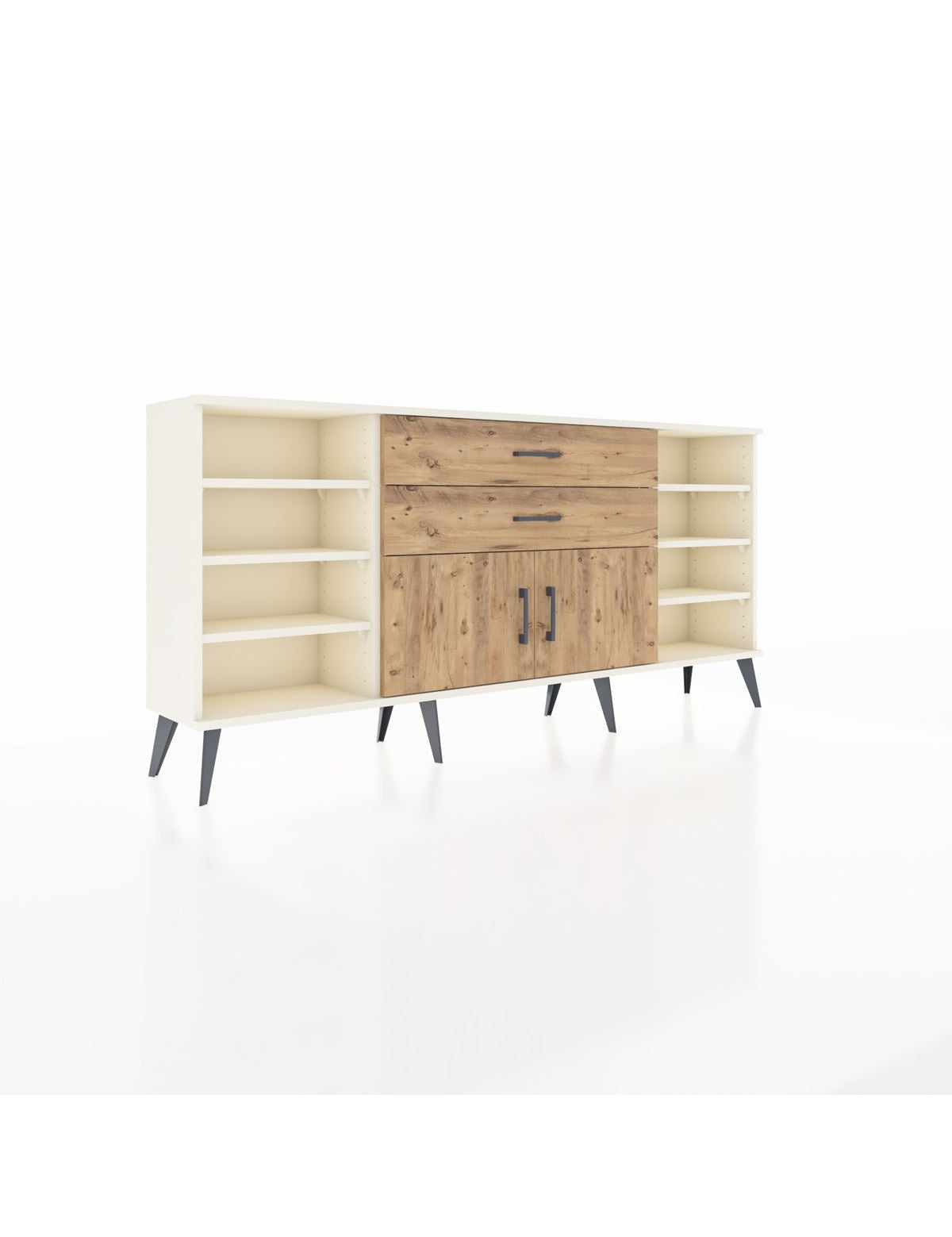 Arges Konsol 7 Raflı 2 Çekmeceli 2 Kapaklı 176x30x83 - S148M044V03A