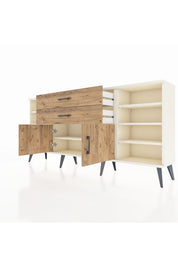 Arges Konsol 7 Raflı 2 Çekmeceli 2 Kapaklı 176x30x83 - S148M044V03A