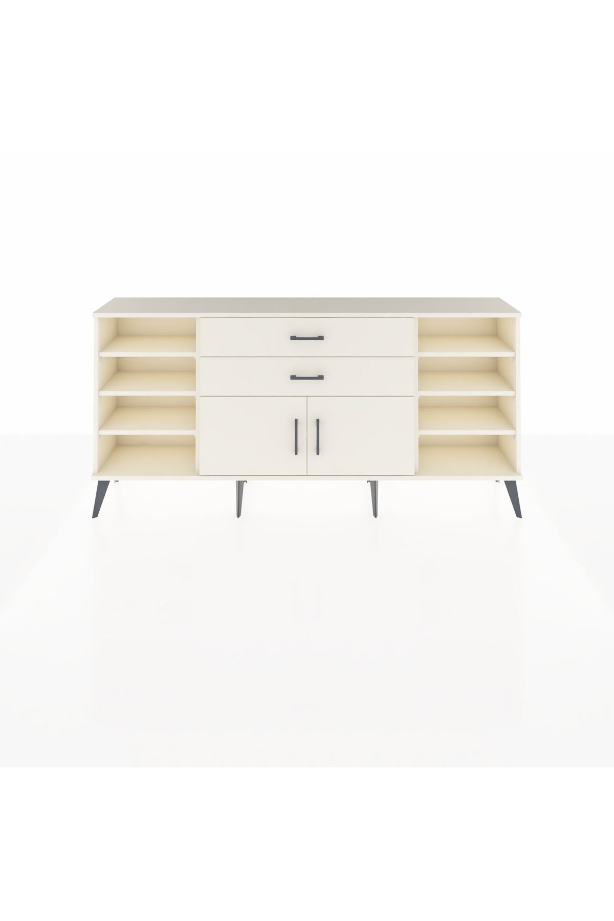Arges Konsol 7 Raflı 2 Çekmeceli 2 Kapaklı 176x30x83 - S148M044V04A