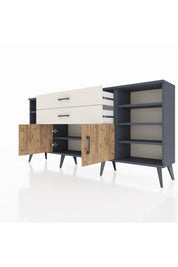 Arges Konsol 7 Raflı 2 Çekmeceli 2 Kapaklı 176x30x83 - S148M044V10A