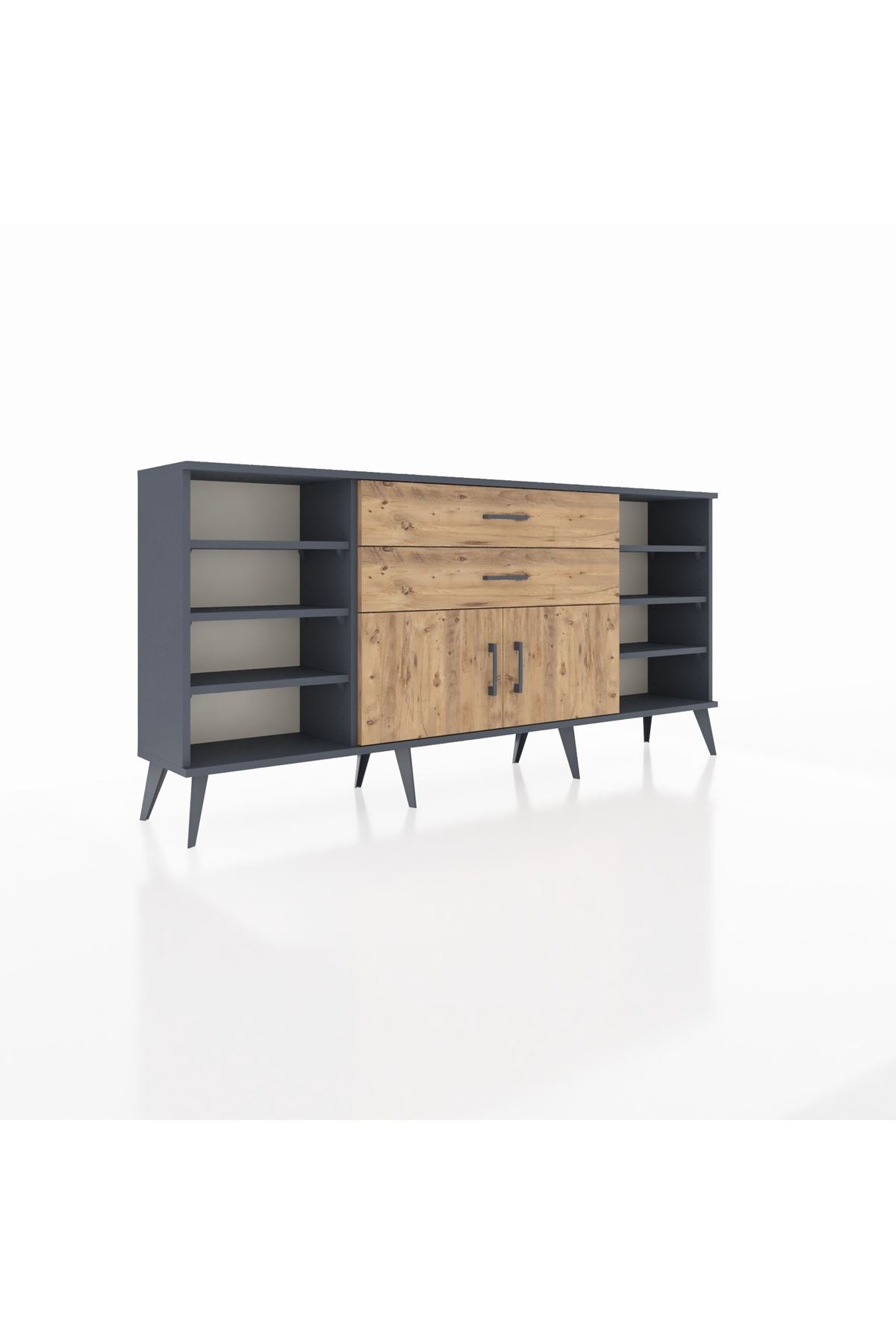 Arges Konsol 7 Raflı 2 Çekmeceli 2 Kapaklı 176x30x83 - S148M044V12A