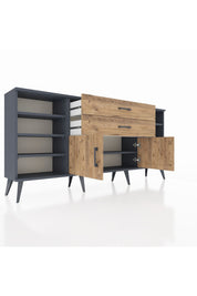 Arges Konsol 7 Raflı 2 Çekmeceli 2 Kapaklı 176x30x83 - S148M044V12A