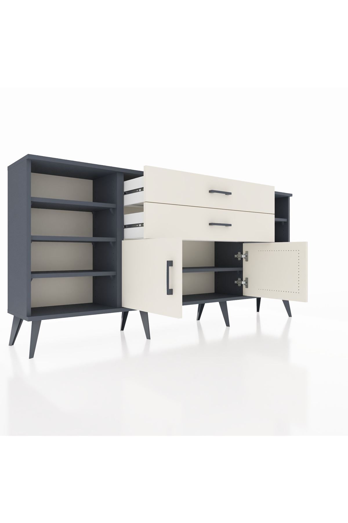 Arges Konsol 7 Raflı 2 Çekmeceli 2 Kapaklı 176x30x83 - S148M044V13A