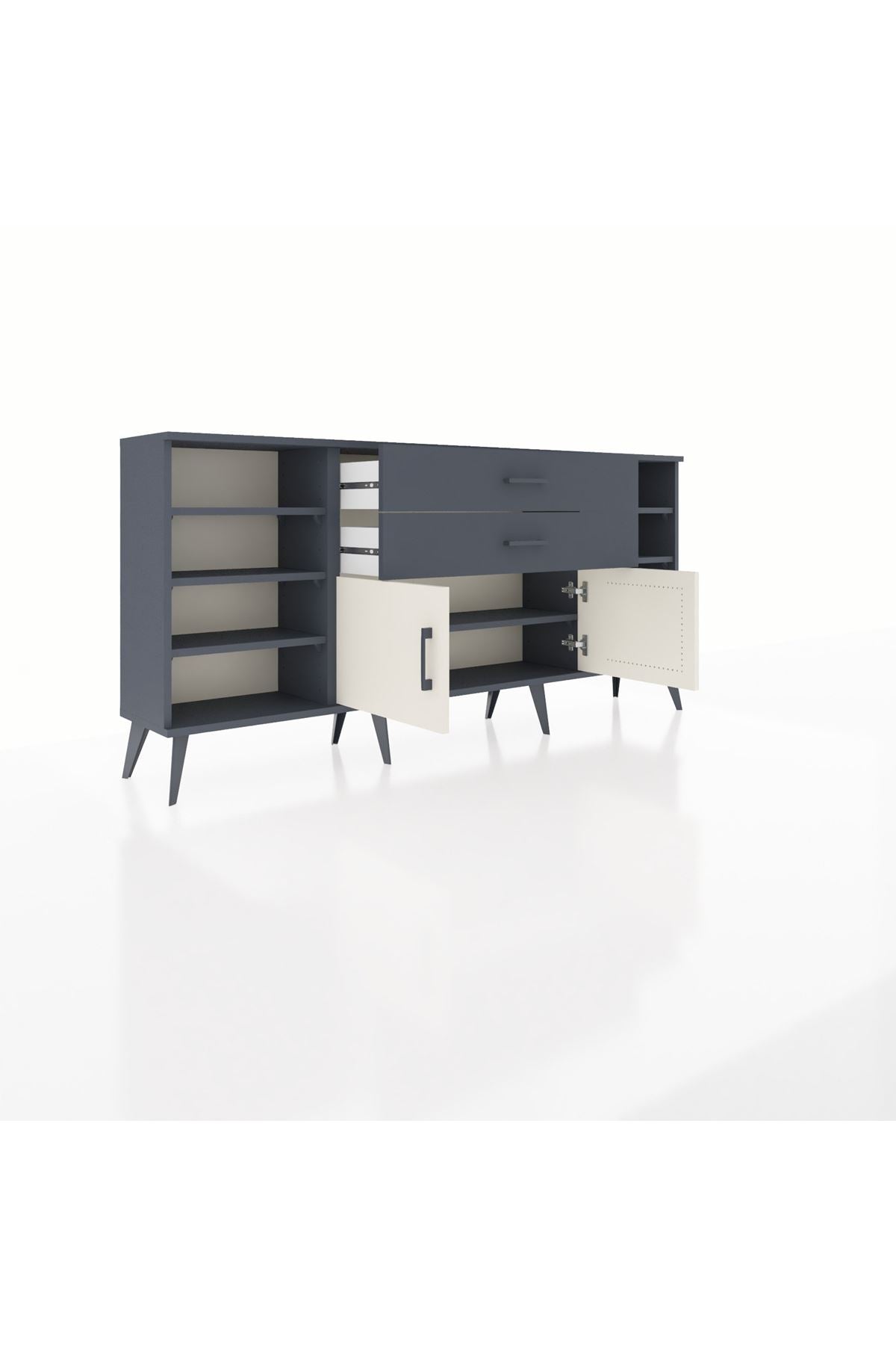 Arges Konsol 7 Raflı 2 Çekmeceli 2 Kapaklı 176x30x83 - S148M044V14A