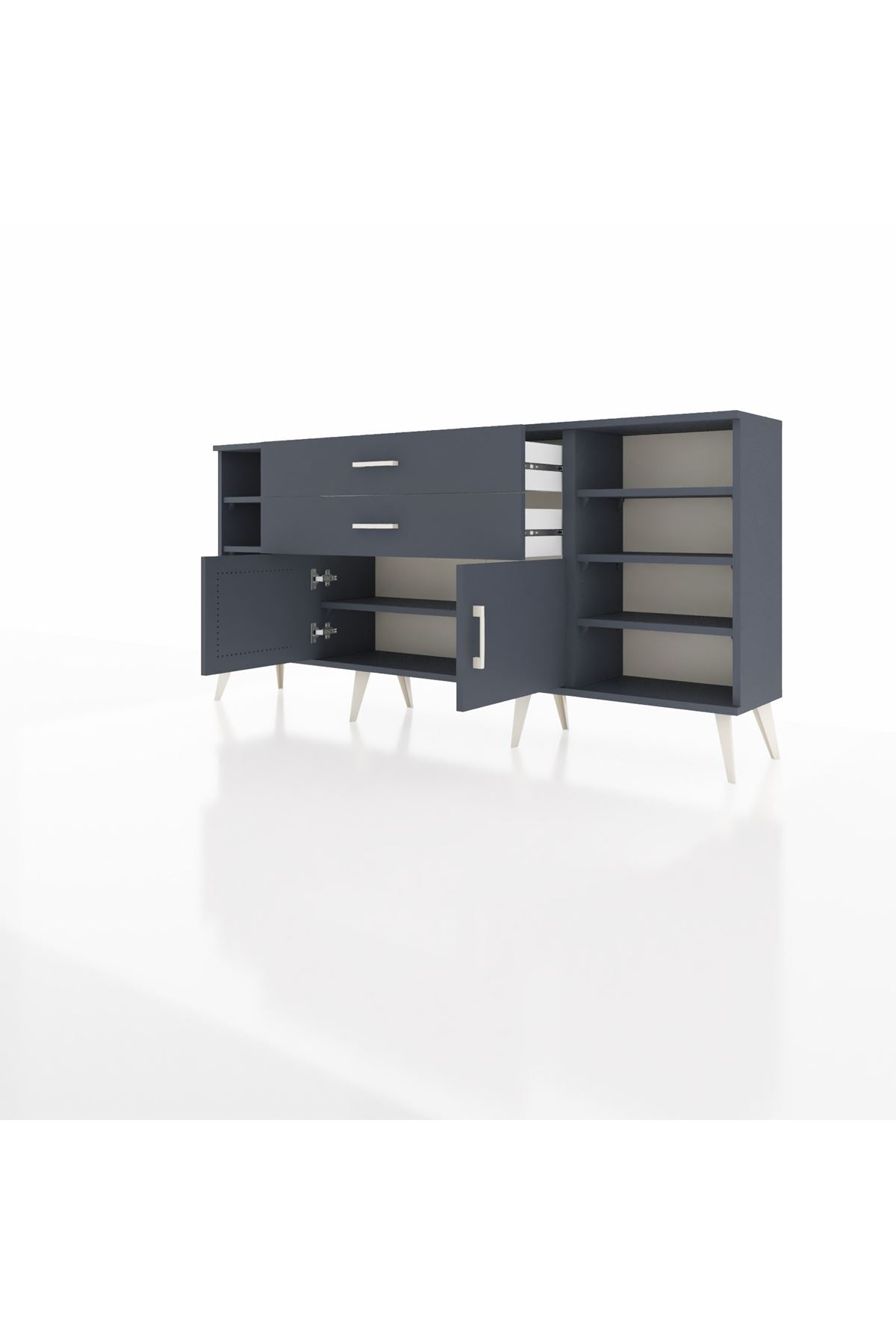 Arges Konsol 7 Raflı 2 Çekmeceli 2 Kapaklı 176x30x83 - S148M044V17A