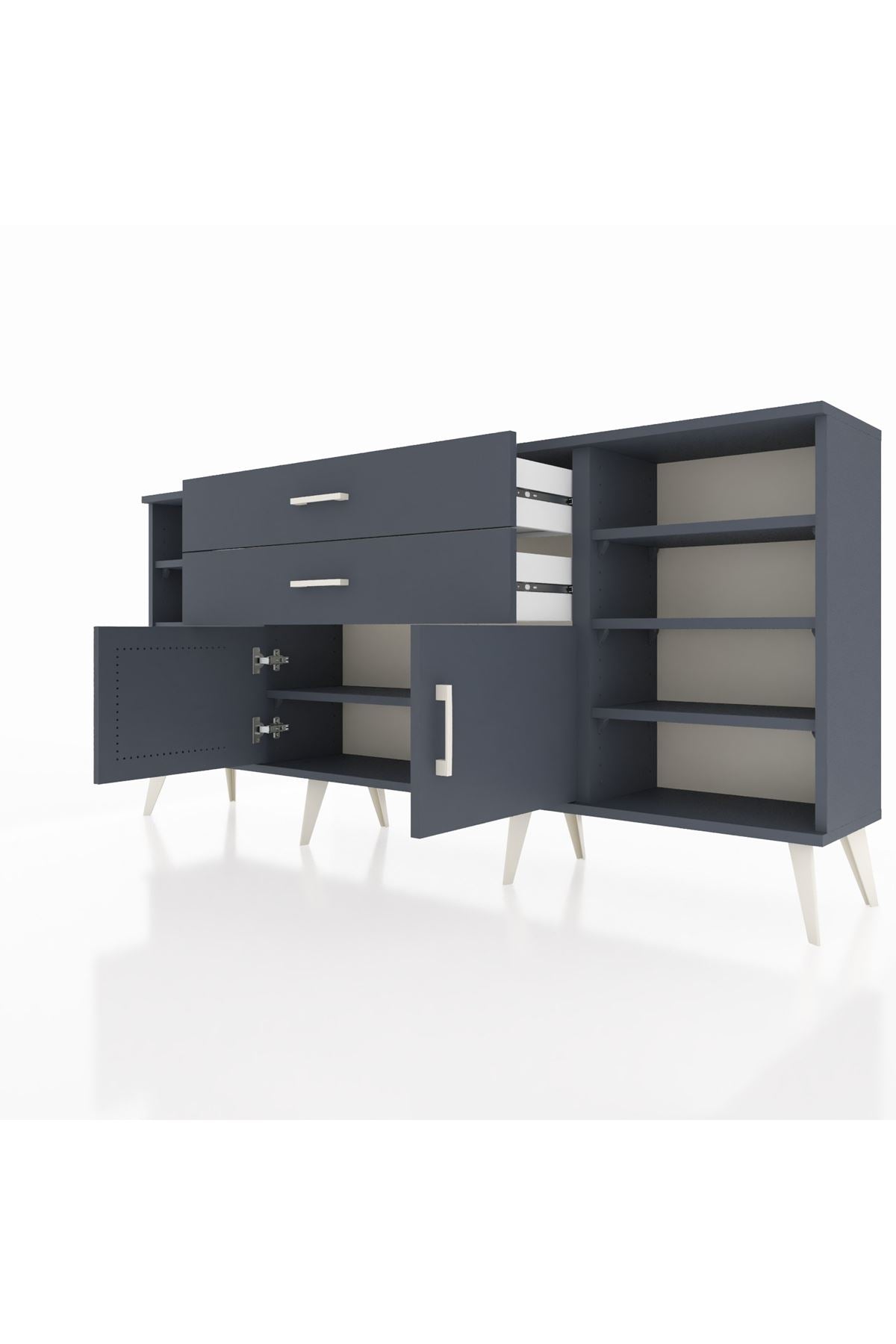 Arges Konsol 7 Raflı 2 Çekmeceli 2 Kapaklı 176x30x83 - S148M044V17A