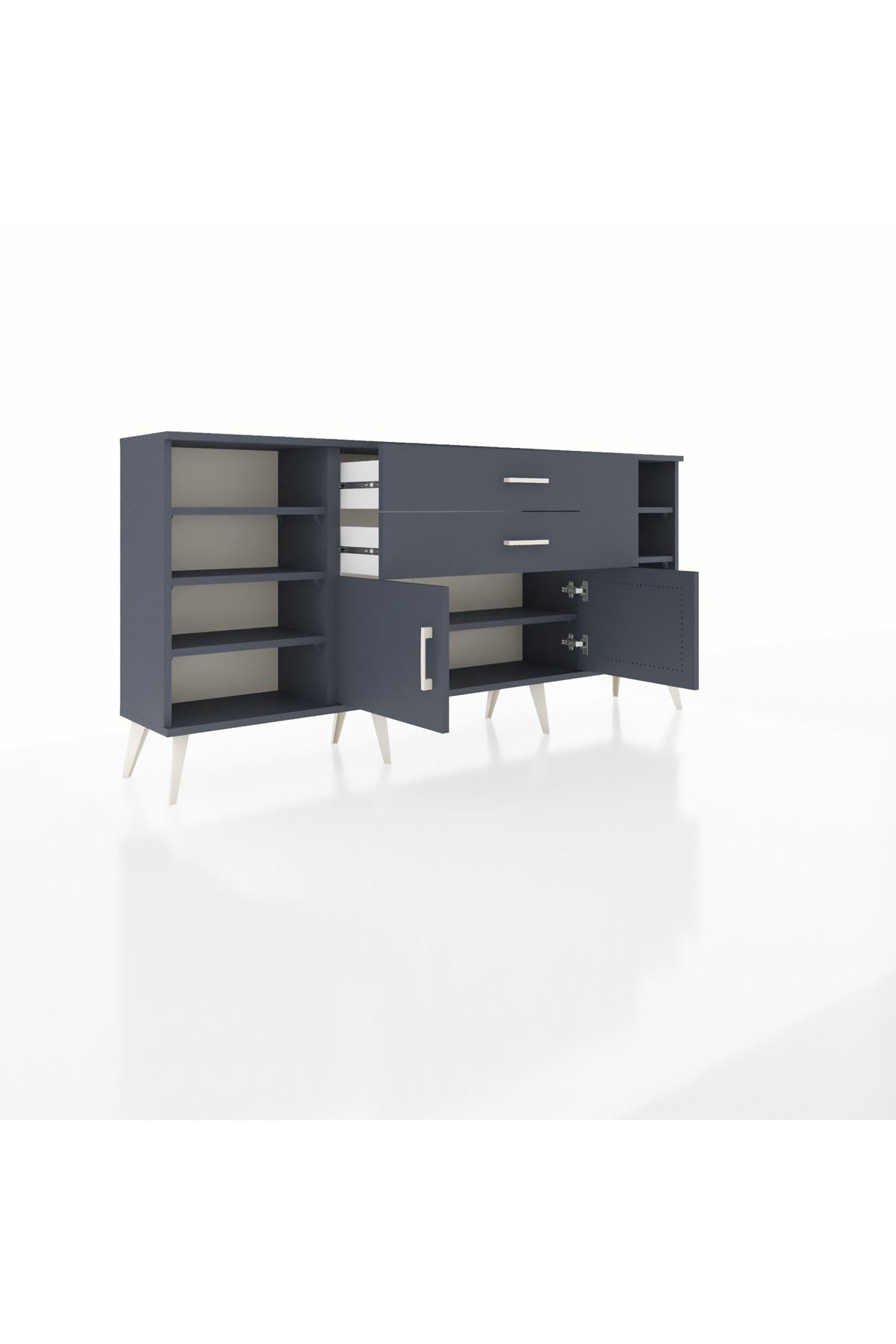 Arges Konsol 7 Raflı 2 Çekmeceli 2 Kapaklı 176x30x83 - S148M044V17A