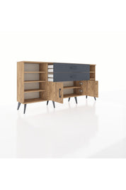 Arges Konsol 7 Raflı 2 Çekmeceli 2 Kapaklı 176x30x83 - S148M044V20A