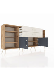 Arges Konsol 7 Raflı 2 Çekmeceli 2 Kapaklı 176x30x83 - S148M044V25A