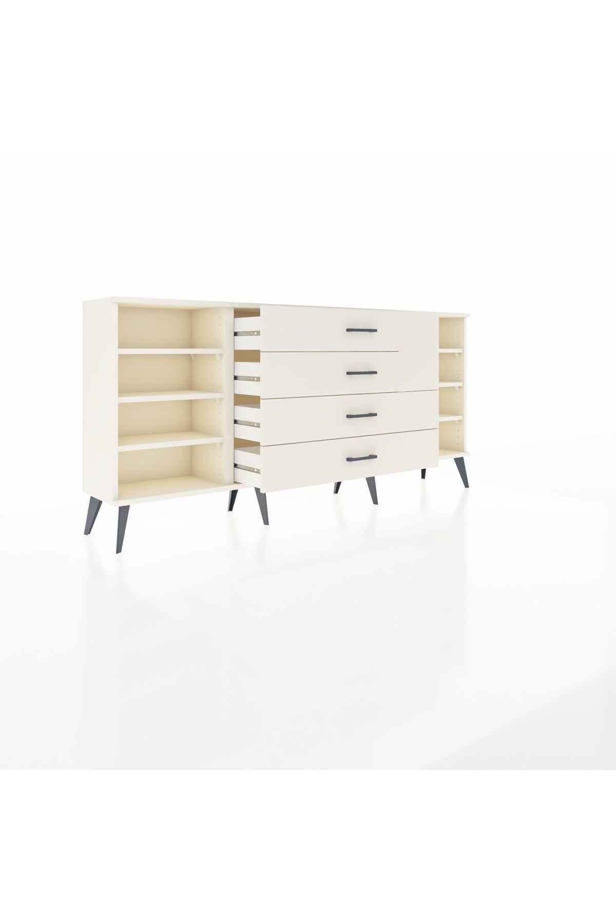 Arges Konsol 6 Raflı 4 Çekmeceli 176x30x83 - S148M045V04A