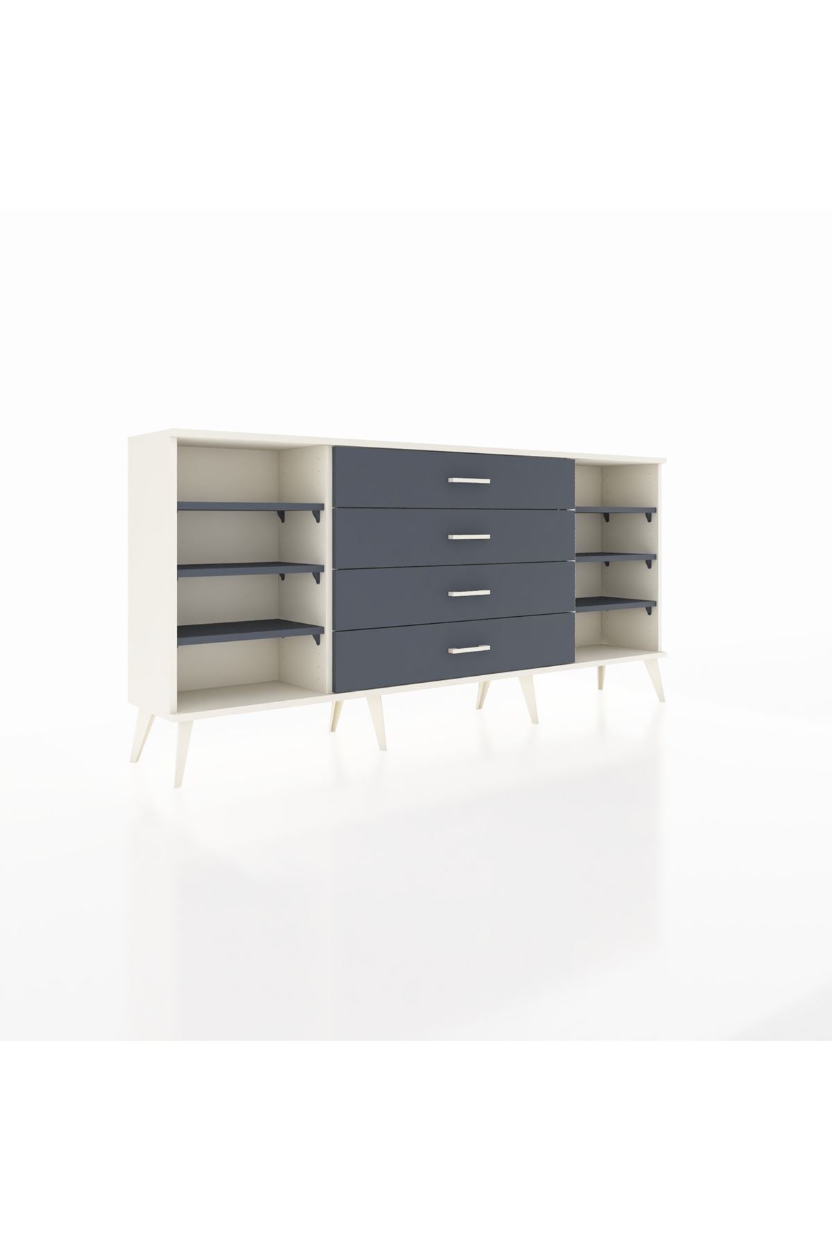 Arges Konsol 6 Raflı 4 Çekmeceli 176x30x83 - S148M045V08A