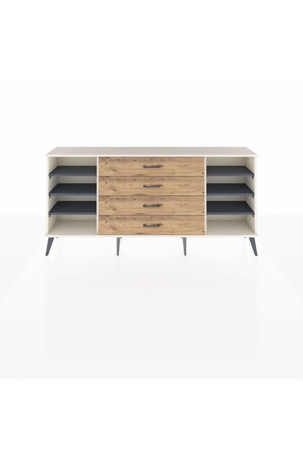 Arges Konsol 6 Raflı 4 Çekmeceli 176x30x83 - S148M045V09A