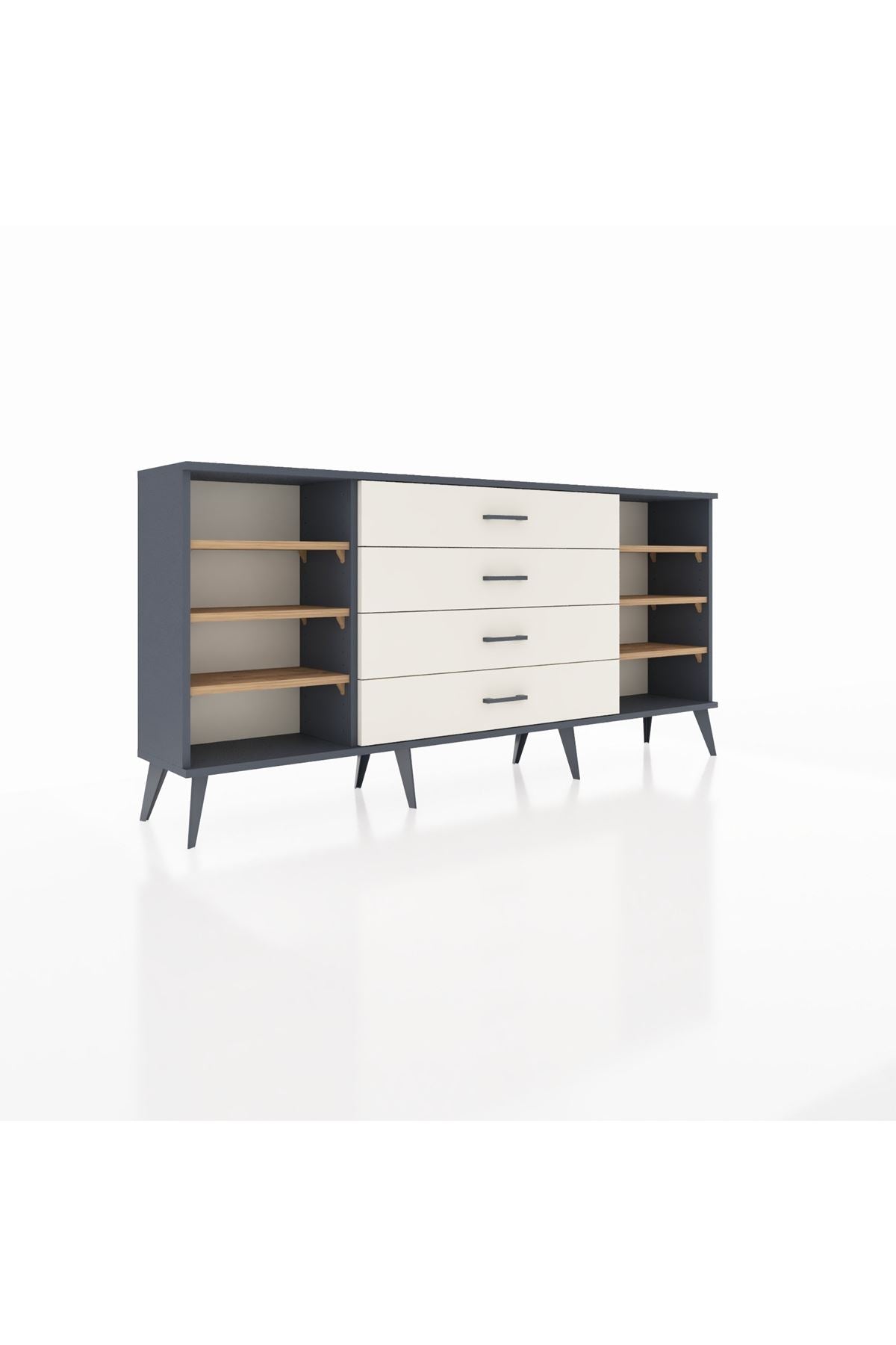 Arges Konsol 6 Raflı 4 Çekmeceli 176x30x83 - S148M045V10A