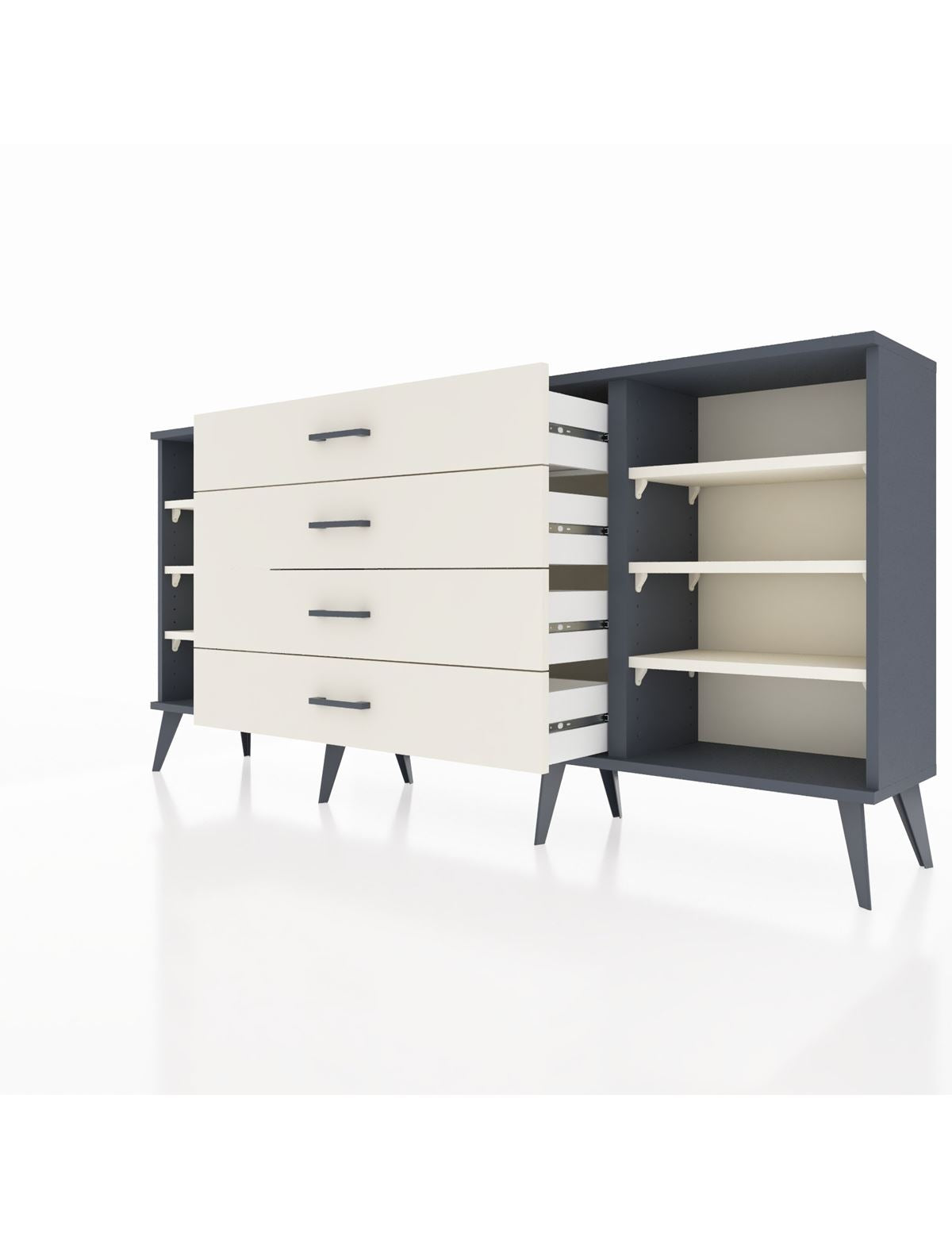 Arges Konsol 6 Raflı 4 Çekmeceli 176x30x83 - S148M045V13A