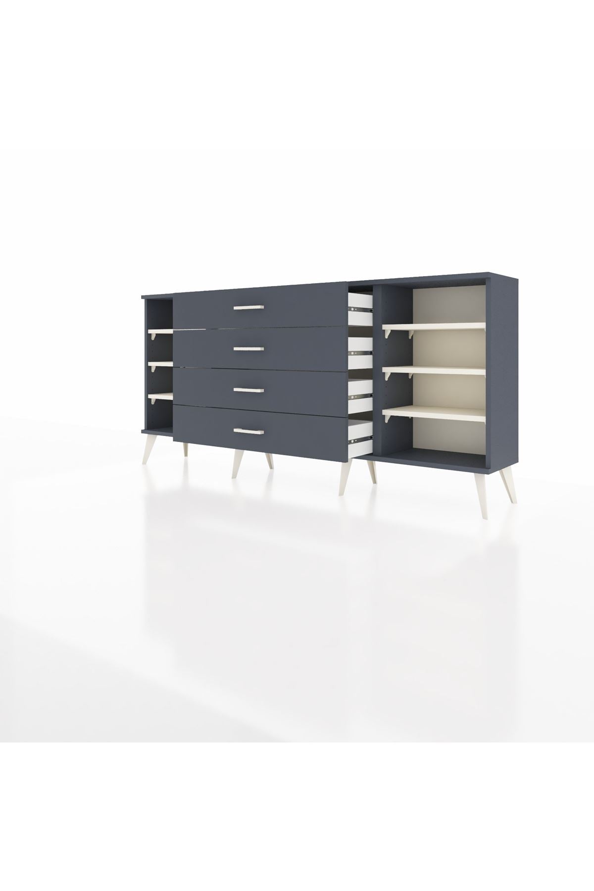 Arges Konsol 6 Raflı 4 Çekmeceli 176x30x83 - S148M045V14A