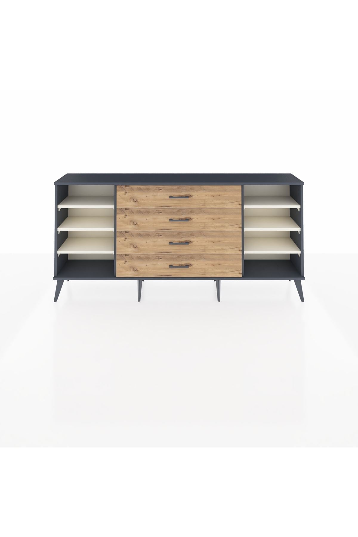 Arges Konsol 6 Raflı 4 Çekmeceli 176x30x83 - S148M045V15A