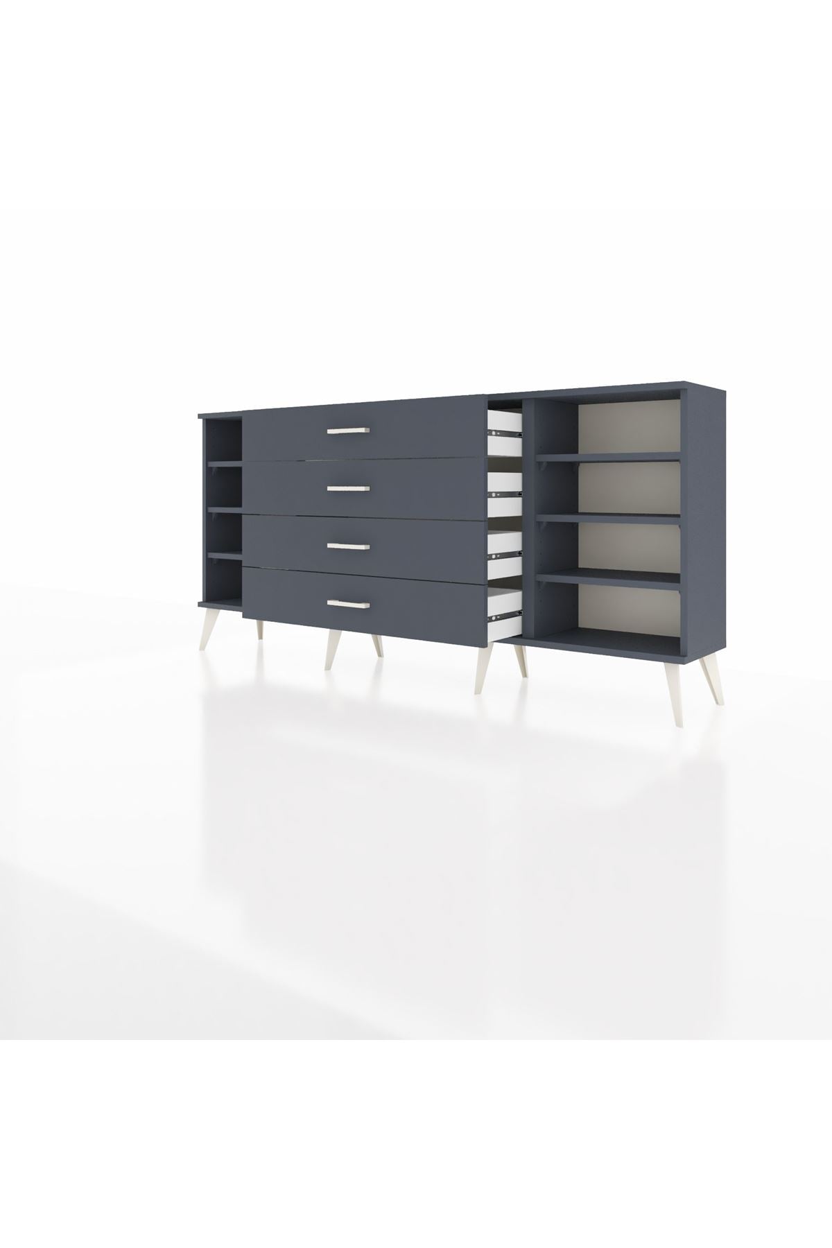 Arges Konsol 6 Raflı 4 Çekmeceli 176x30x83 - S148M045V17A