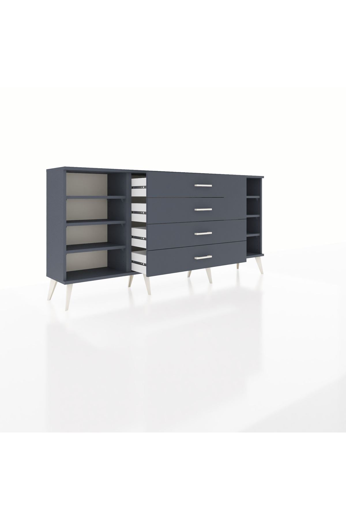Arges Konsol 6 Raflı 4 Çekmeceli 176x30x83 - S148M045V17A