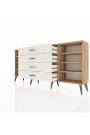 Arges Konsol 6 Raflı 4 Çekmeceli 176x30x83 - S148M045V19A