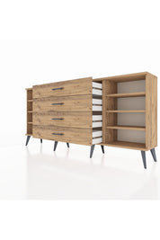 Arges Konsol 6 Raflı 4 Çekmeceli 176x30x83 - S148M045V21A