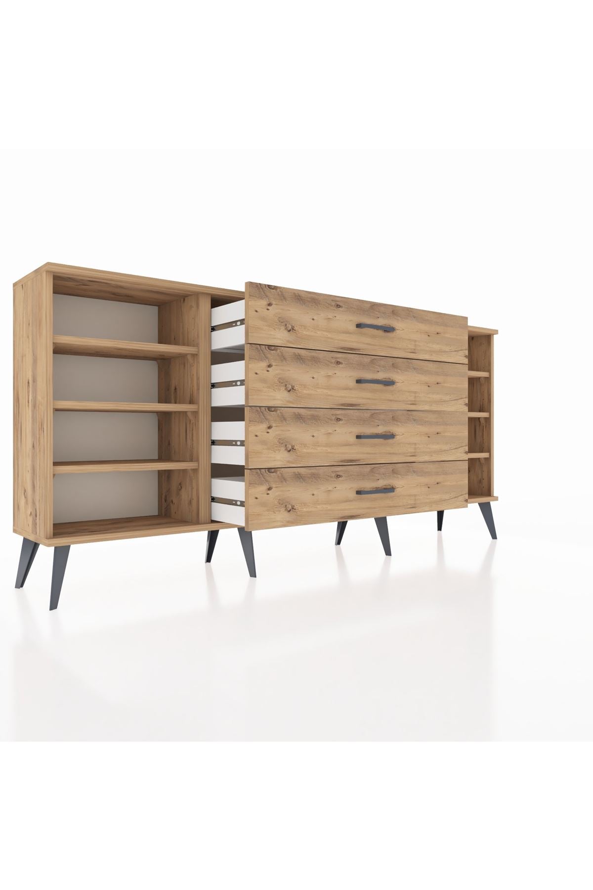 Arges Konsol 6 Raflı 4 Çekmeceli 176x30x83 - S148M045V21A