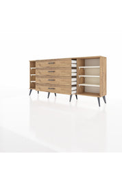 Arges Konsol 6 Raflı 4 Çekmeceli 176x30x83 - S148M045V24A