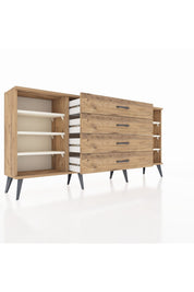 Arges Konsol 6 Raflı 4 Çekmeceli 176x30x83 - S148M045V24A