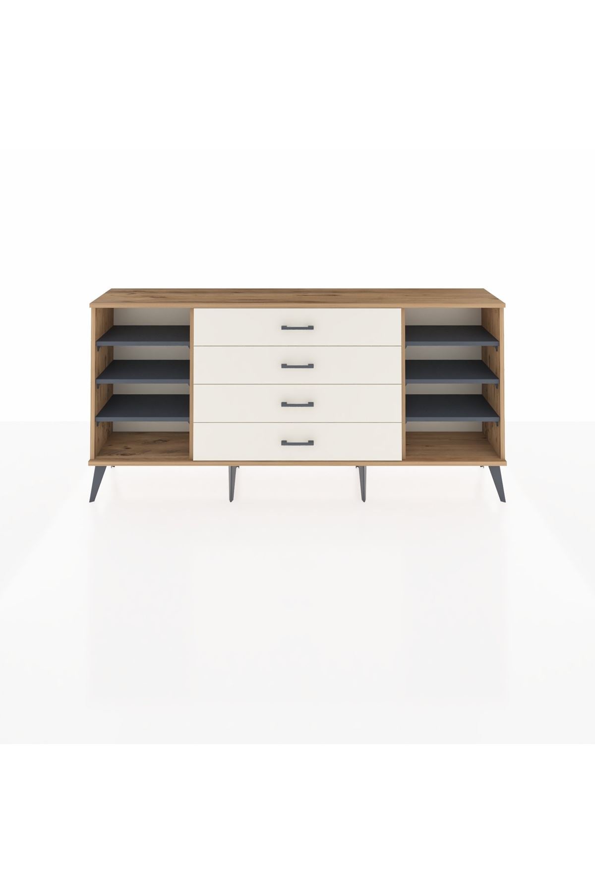Arges Konsol 6 Raflı 4 Çekmeceli 176x30x83 - S148M045V25A
