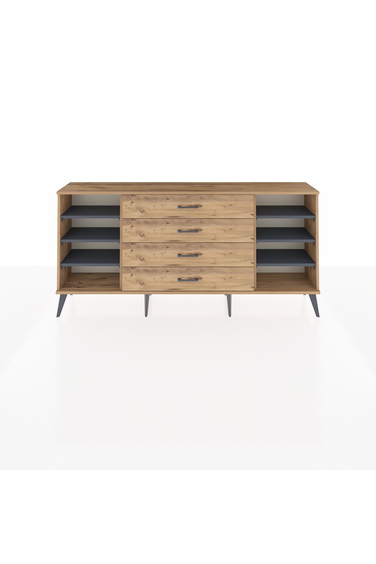 Arges Konsol 6 Raflı 4 Çekmeceli 176x30x83 - S148M045V27A