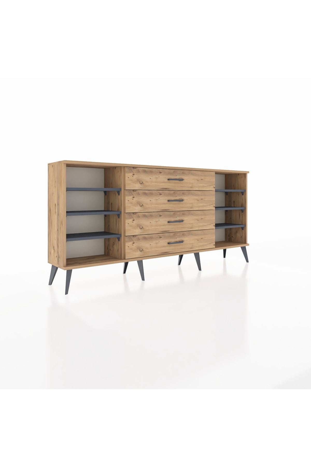 Arges Konsol 6 Raflı 4 Çekmeceli 176x30x83 - S148M045V27A