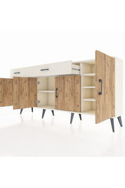 Arges Konsol 5 Raflı 2 Çekmeceli 4 Kapaklı 176x30x83 - S148M046V01A