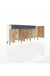 Arges Konsol 5 Raflı 2 Çekmeceli 4 Kapaklı 176x30x83 - S148M046V02A