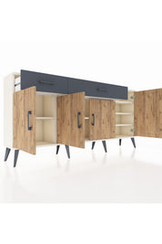 Arges Konsol 5 Raflı 2 Çekmeceli 4 Kapaklı 176x30x83 - S148M046V02A