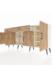Arges Konsol 5 Raflı 2 Çekmeceli 4 Kapaklı 176x30x83 - S148M046V03A