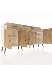 Arges Konsol 5 Raflı 2 Çekmeceli 4 Kapaklı 176x30x83 - S148M046V03A