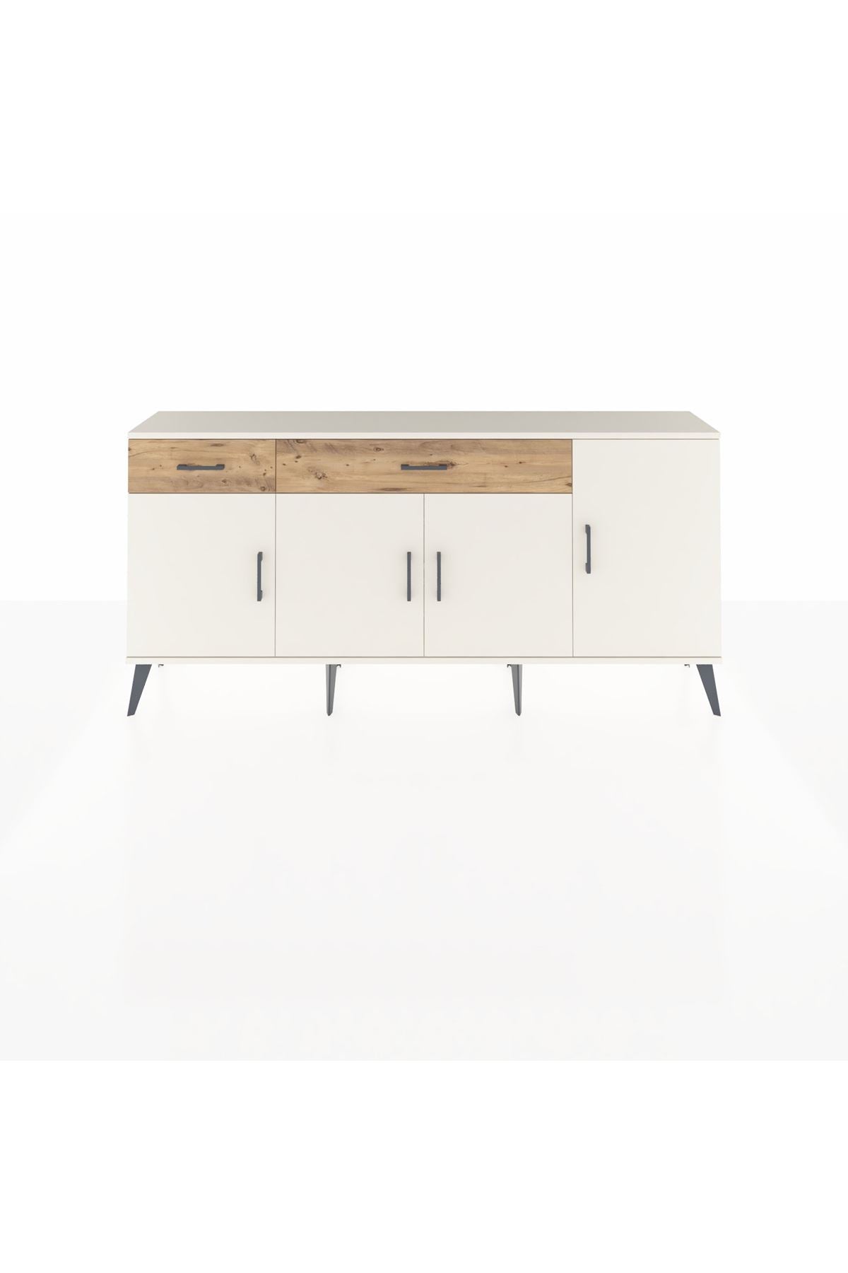 Arges Konsol 5 Raflı 2 Çekmeceli 4 Kapaklı 176x30x83 - S148M046V06A
