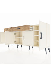 Arges Konsol 5 Raflı 2 Çekmeceli 4 Kapaklı 176x30x83 - S148M046V06A