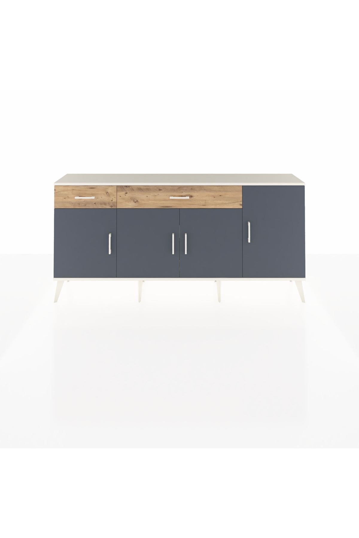 Arges Konsol 5 Raflı 2 Çekmeceli 4 Kapaklı 176x30x83 - S148M046V09A
