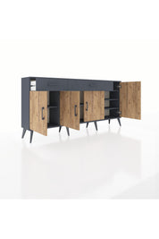 Arges Konsol 5 Raflı 2 Çekmeceli 4 Kapaklı 176x30x83 - S148M046V11A