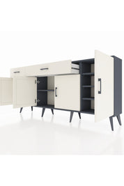 Arges Konsol 5 Raflı 2 Çekmeceli 4 Kapaklı 176x30x83 - S148M046V13A