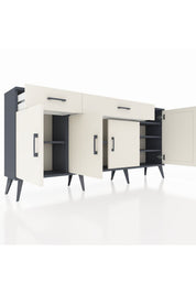 Arges Konsol 5 Raflı 2 Çekmeceli 4 Kapaklı 176x30x83 - S148M046V13A
