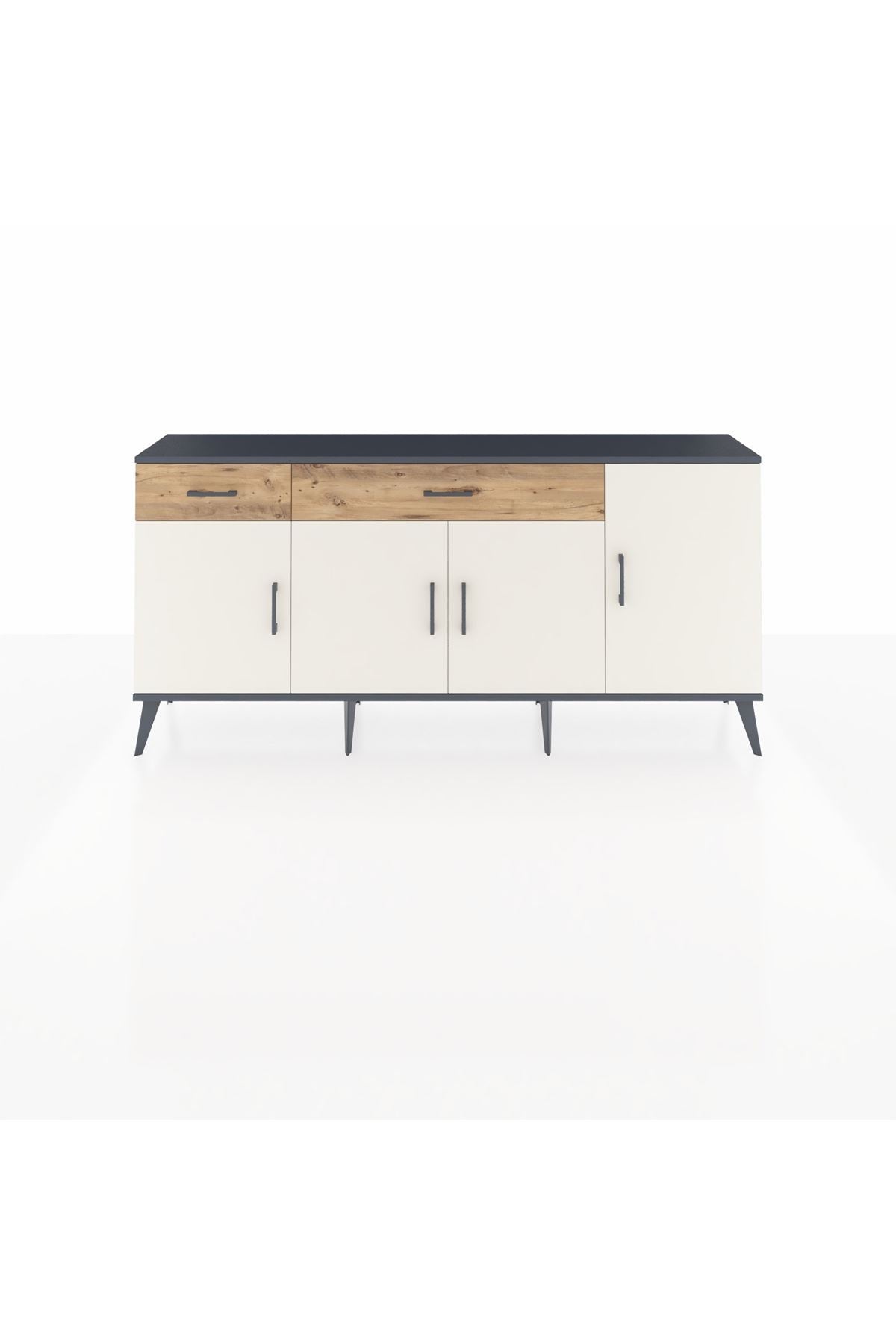 Arges Konsol 5 Raflı 2 Çekmeceli 4 Kapaklı 176x30x83 - S148M046V15A